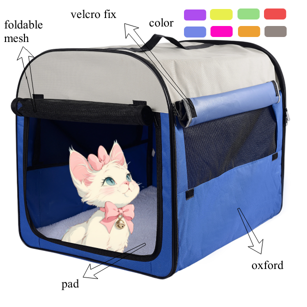 Malaking kapasidad na pet play tent pet carrier fitness para sa maliit at katamtamang laki ng alagang hayop