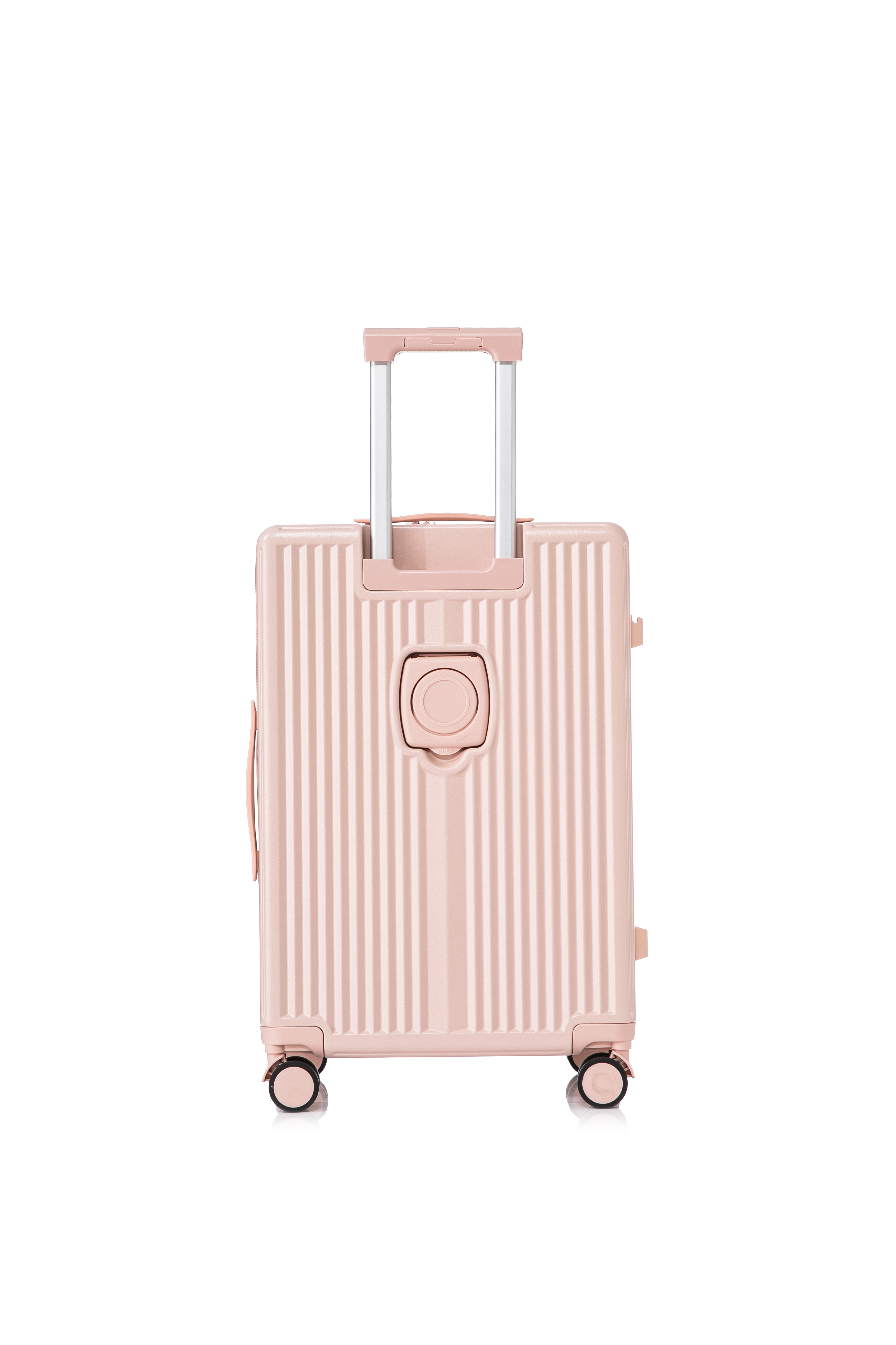 PC Suitcase 20-inch carry on boarding na may portable front open pocket laptop bag component
