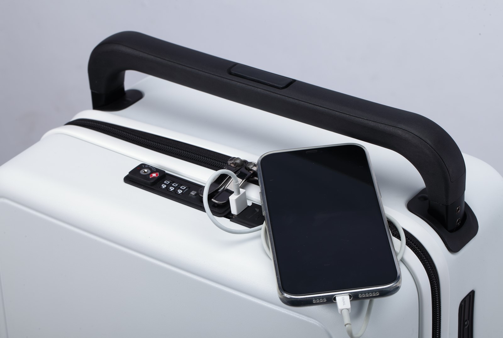 20-inch wide trolley luggage carry on boarding case na may USB charger