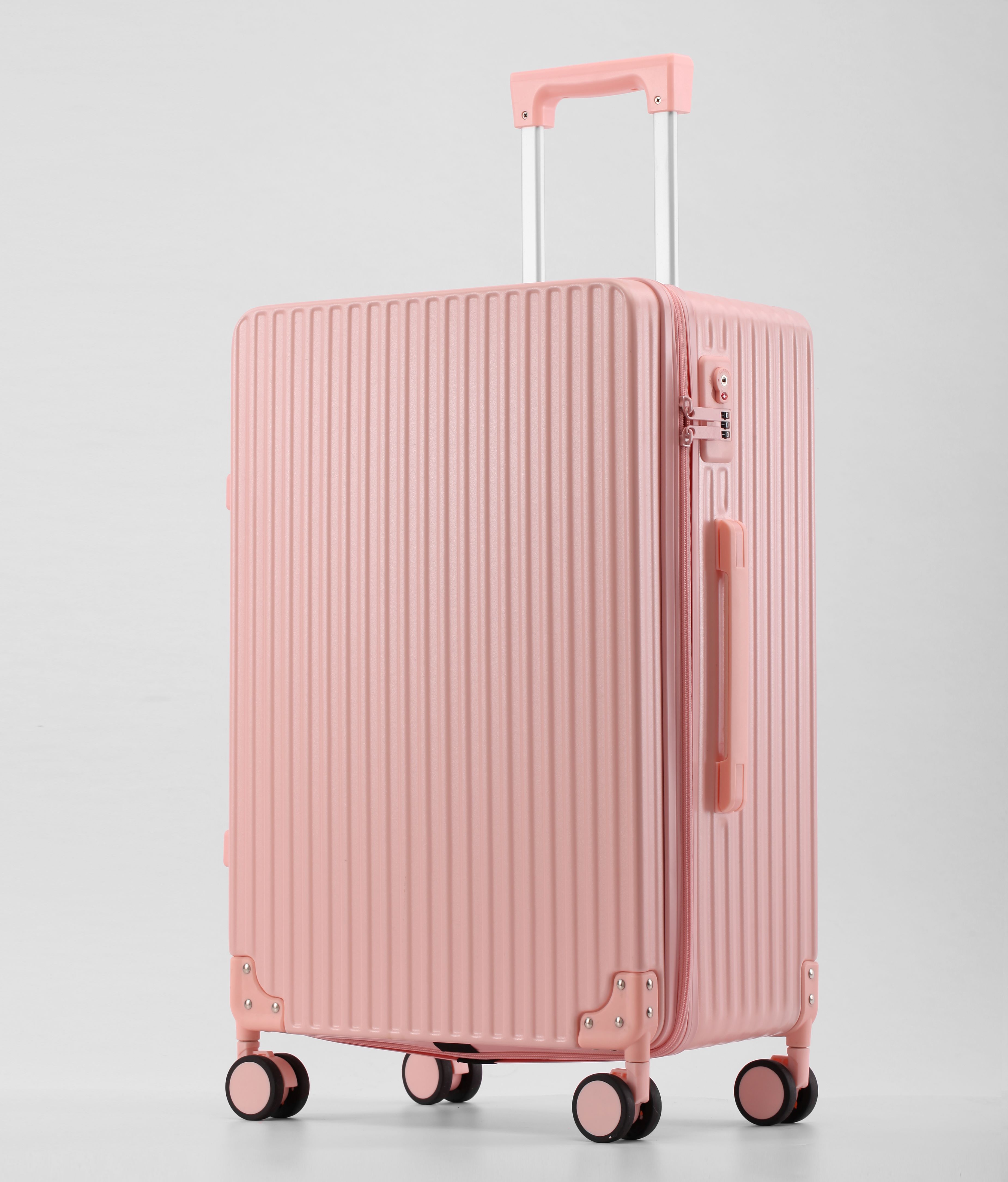 sample na disenyo ABS hard case iron trolley luggage sets anti-theft maleta