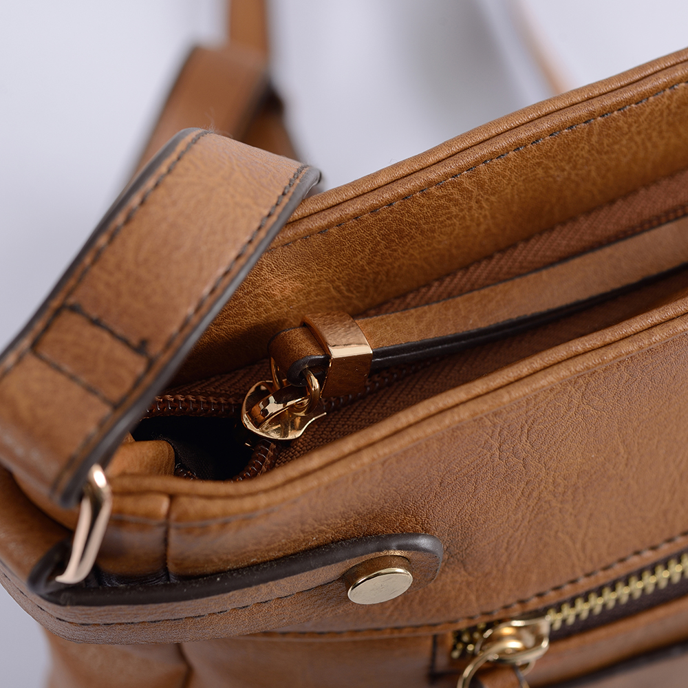 unisex messenger bag na pu leather na may mataas na kalidad na crossbody handbag
