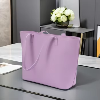 malaking kapasidad tote bag PU leather para sa babae matibay na hanbag
