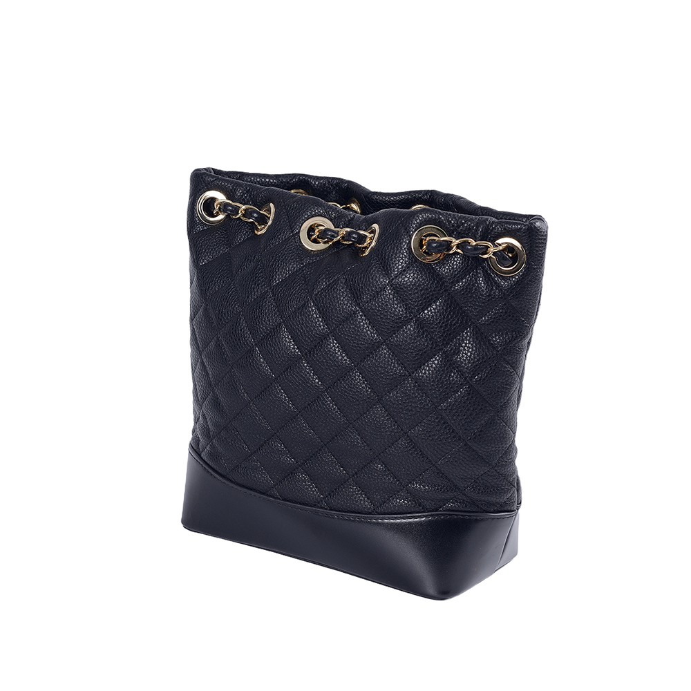 Classic women backpack black gold chain casual high quality leather bag