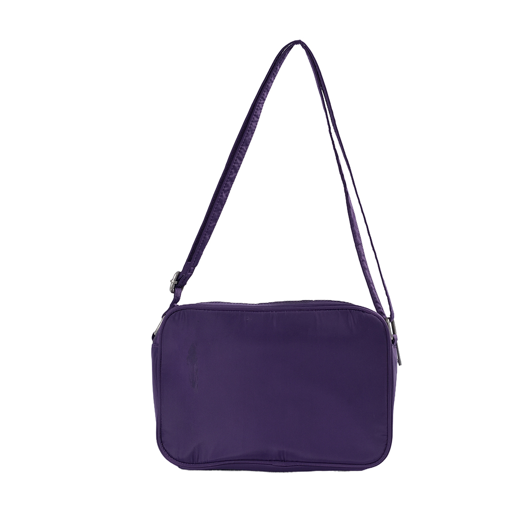 factory custom na disenyo adjustable strap unsex crossbody bag square shape metal accessories palamuti