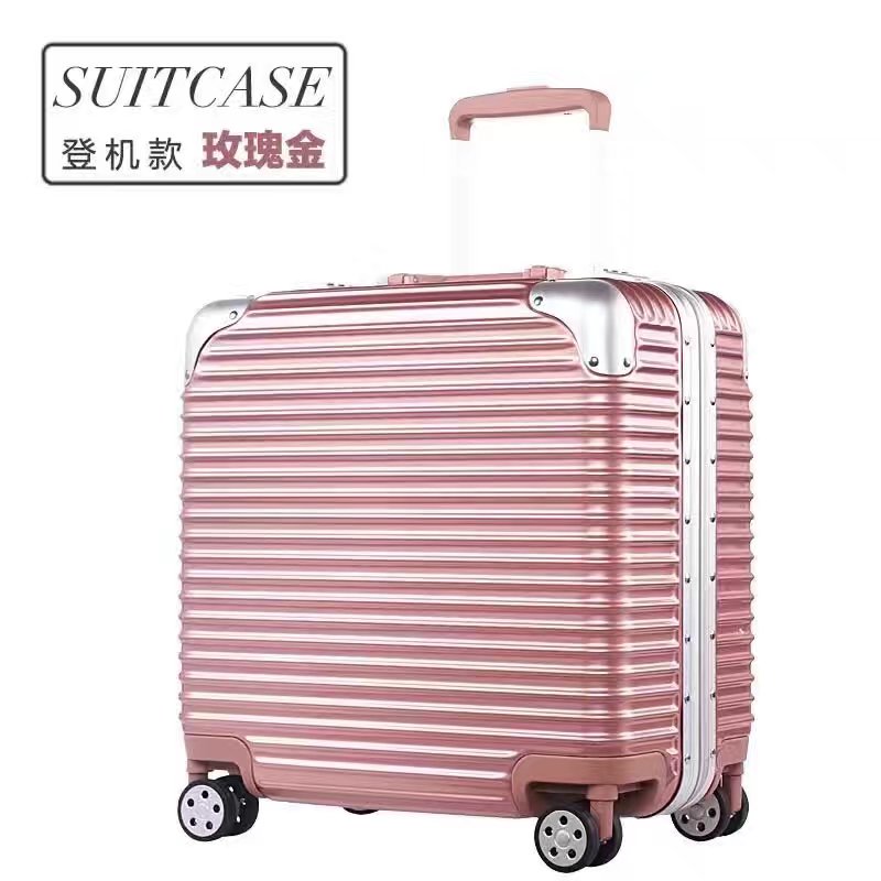 18-inch ABS trolley luggage maleta na may aluminum frame maleta matibay na case at spinner wheels