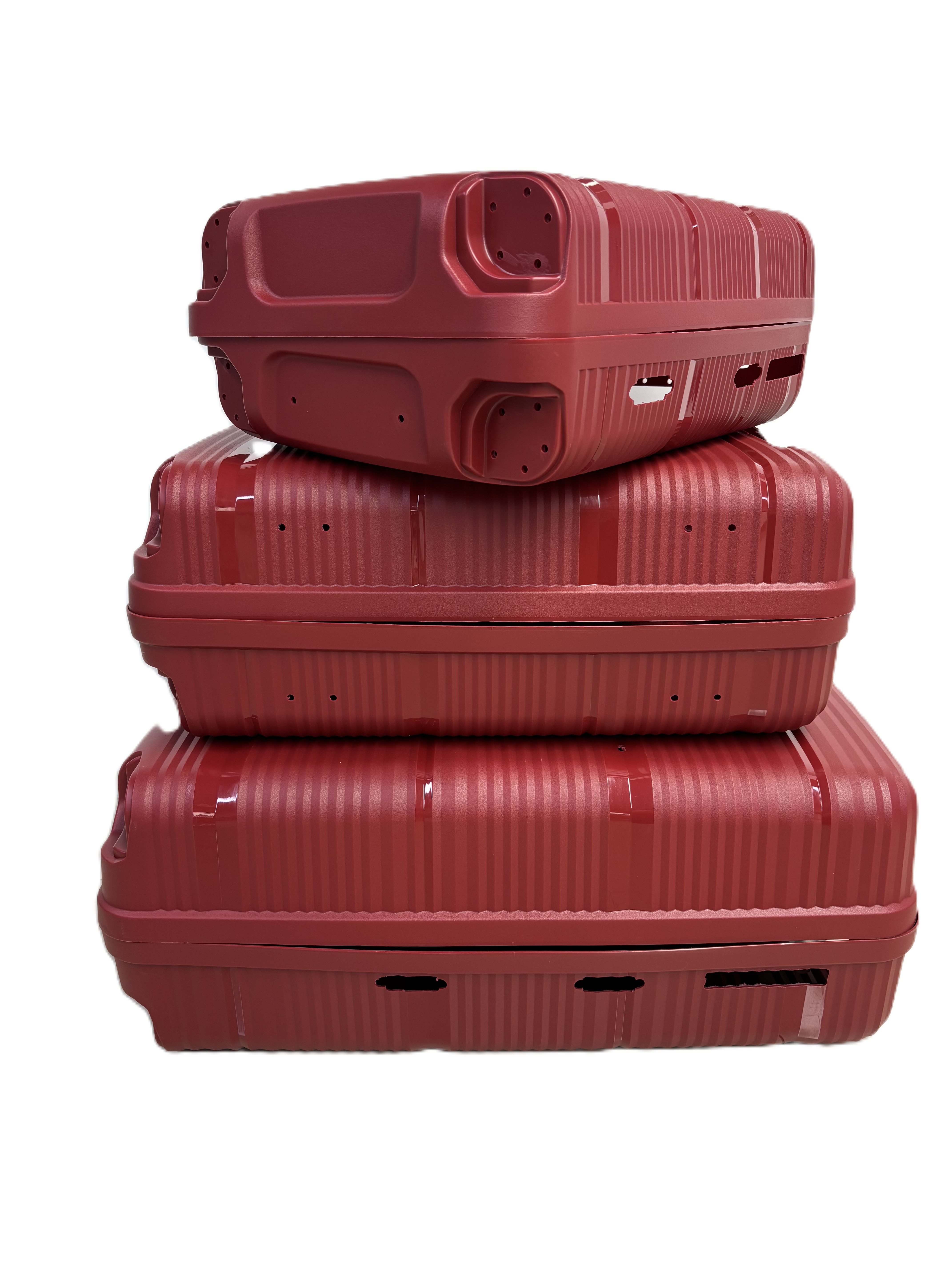 3 laki ng PP luggage case shell SKD at tapos na suportadong factory wholesaler nang maramihan