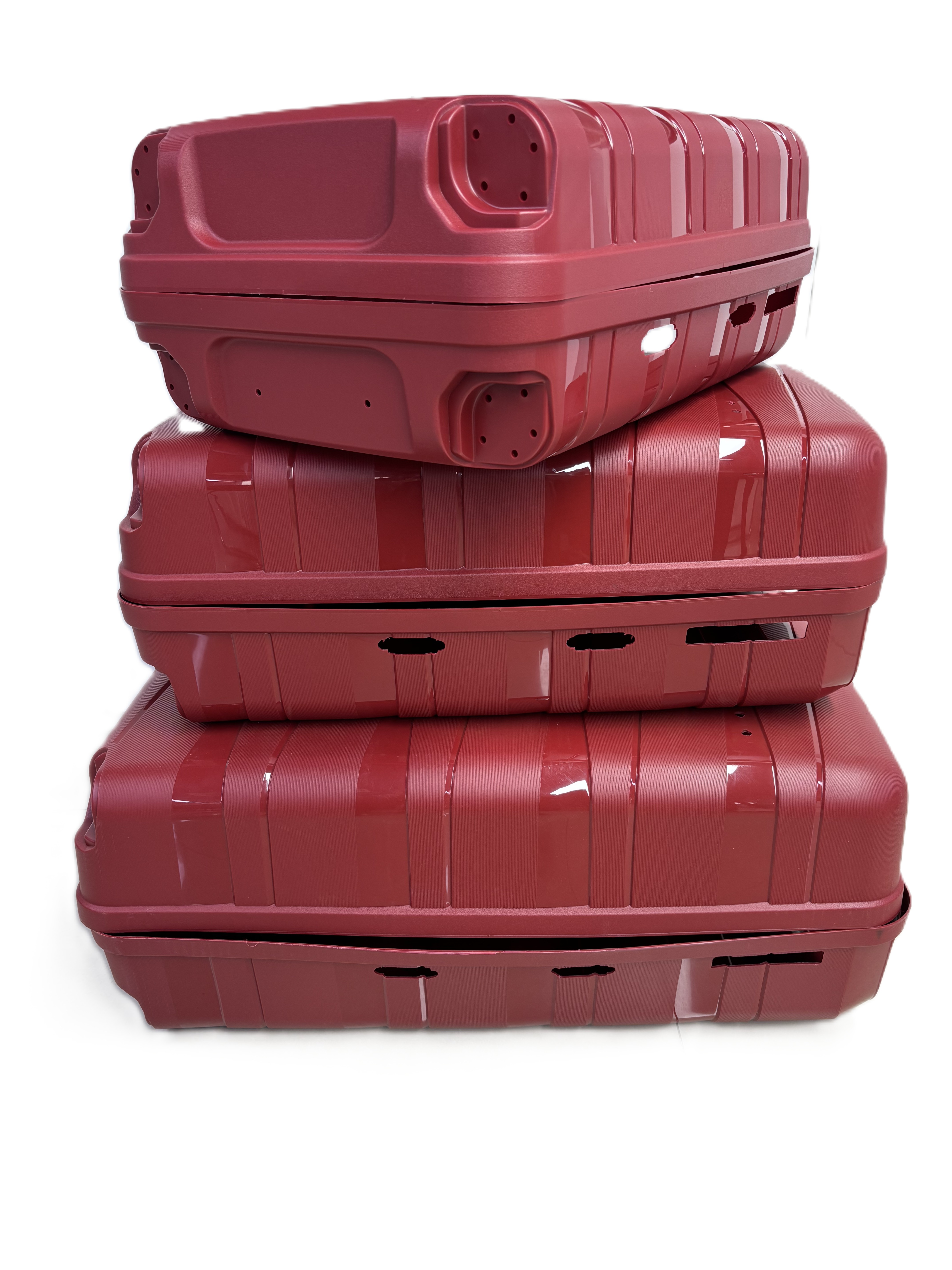 PP luggage tapos na/ semi-tapos na mga produkto 12 piraso murang presyo factory customized