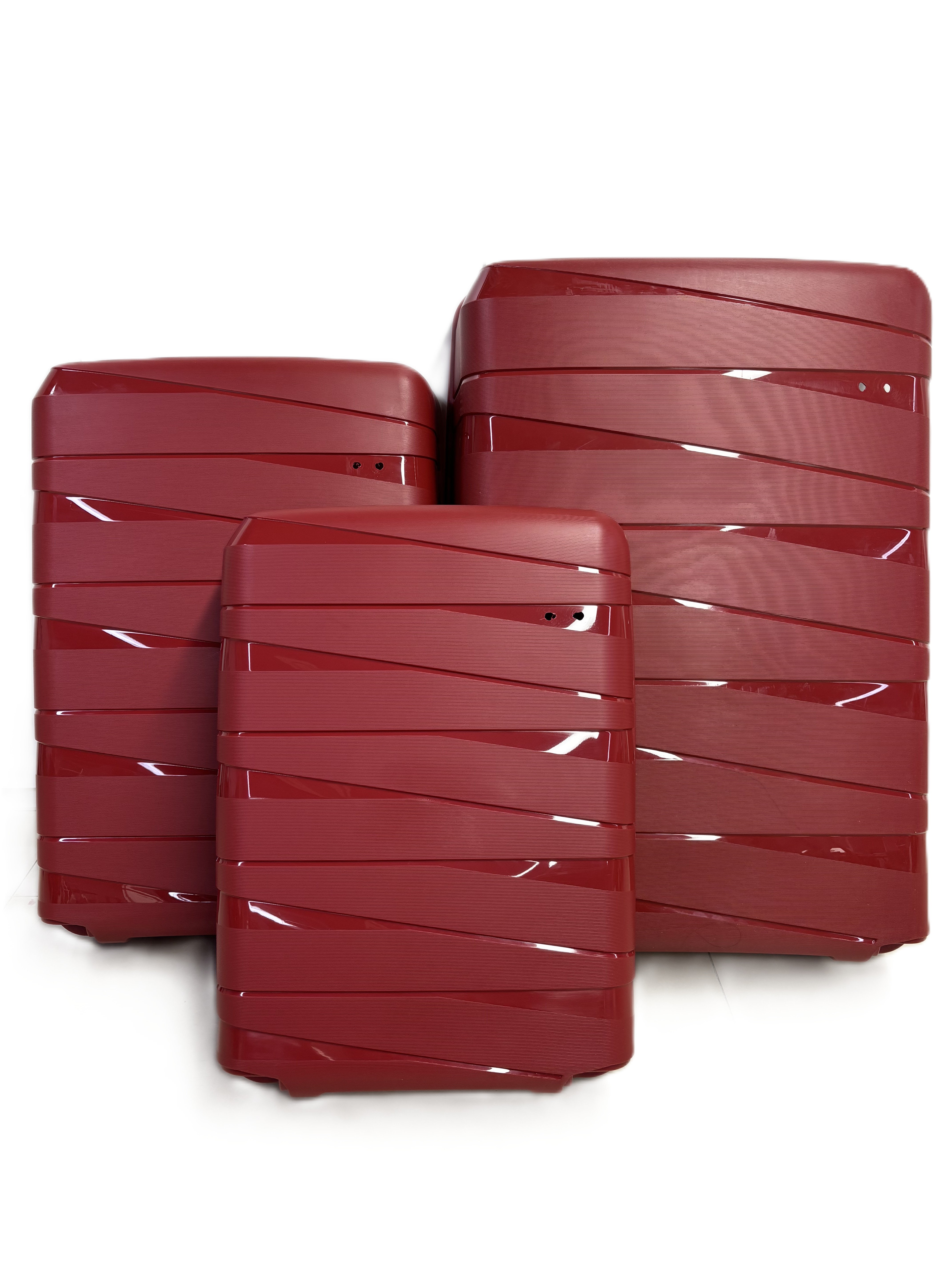 PP luggage tapos na/ semi-tapos na mga produkto 12 piraso murang presyo factory customized