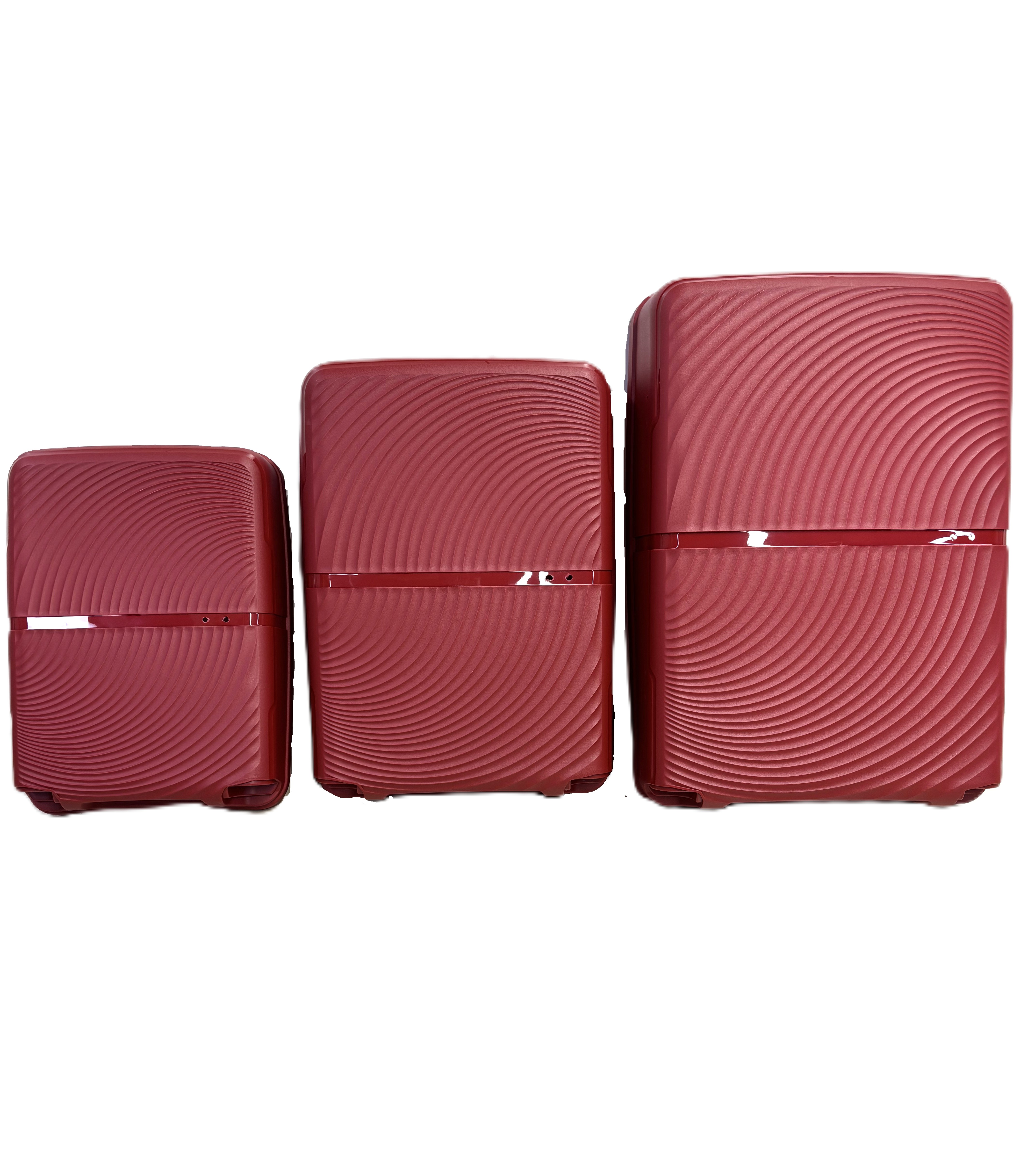 Customized PP luggage murang presyo 12 pcs matibay unisex maleta