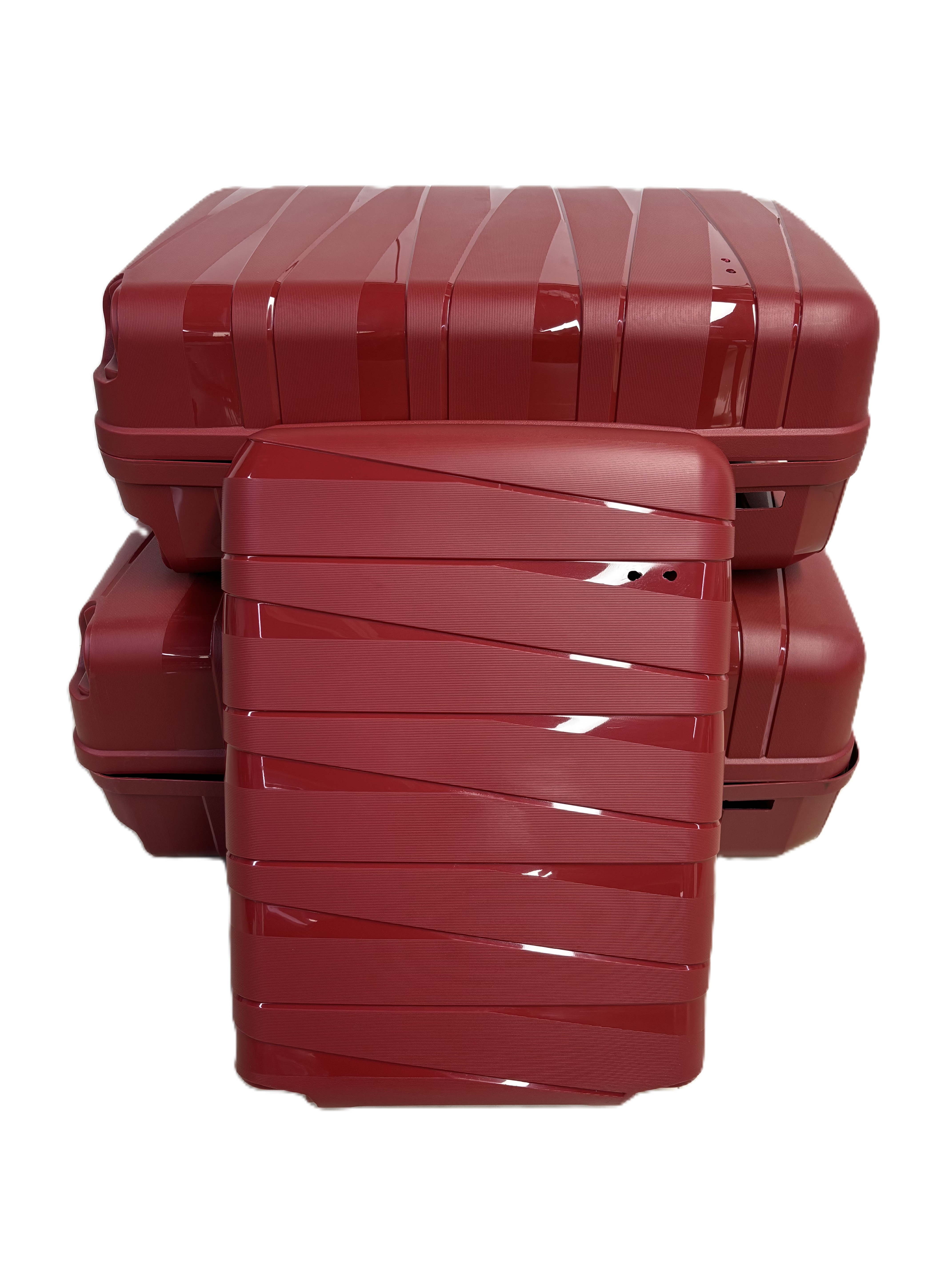 PP luggage tapos na/ semi-tapos na mga produkto 12 piraso murang presyo factory customized