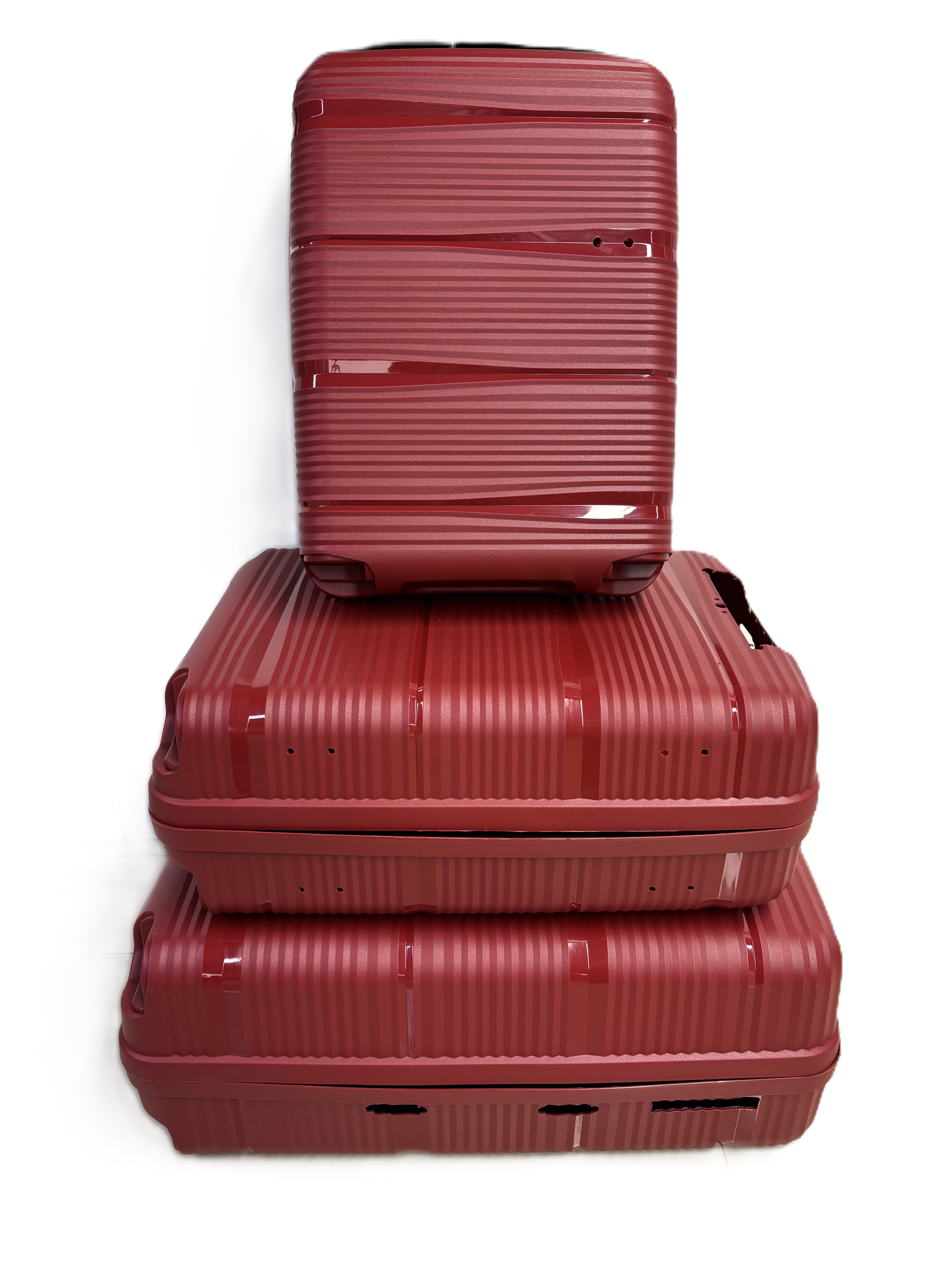 3 laki ng PP luggage case shell SKD at tapos na suportadong factory wholesaler nang maramihan