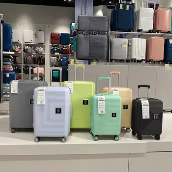 4 pcs PP polypropylene trolley luggage travelling maleta sets manufacturer custom