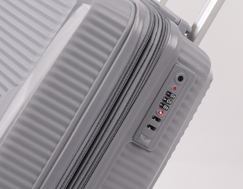 4 pcs PP luggage suitcase sets na 19 inches na may mga nababakas na gulong matibay na hard side maleta