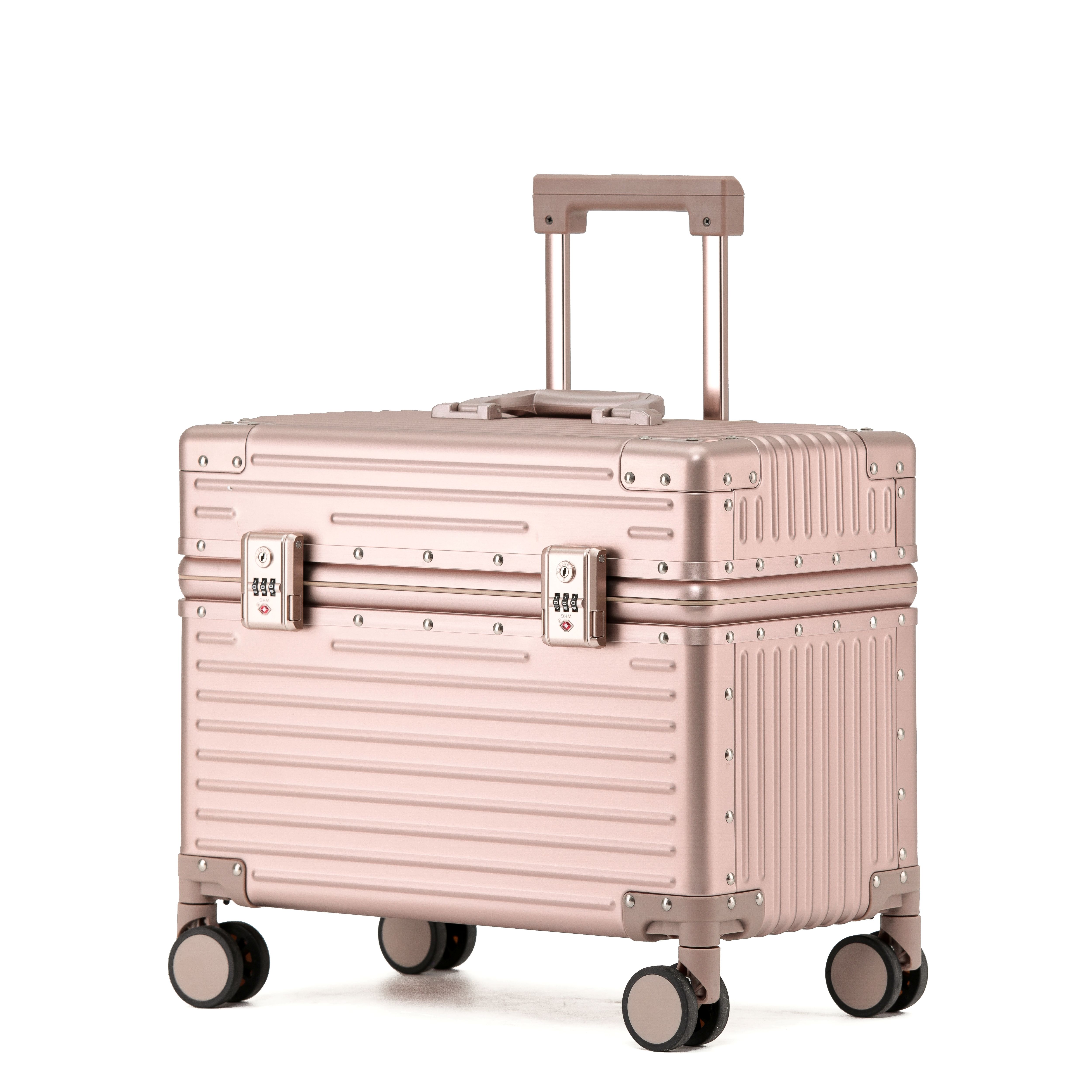 Magnesium-aluminum alloy luggage case 18-inch high end boarding case