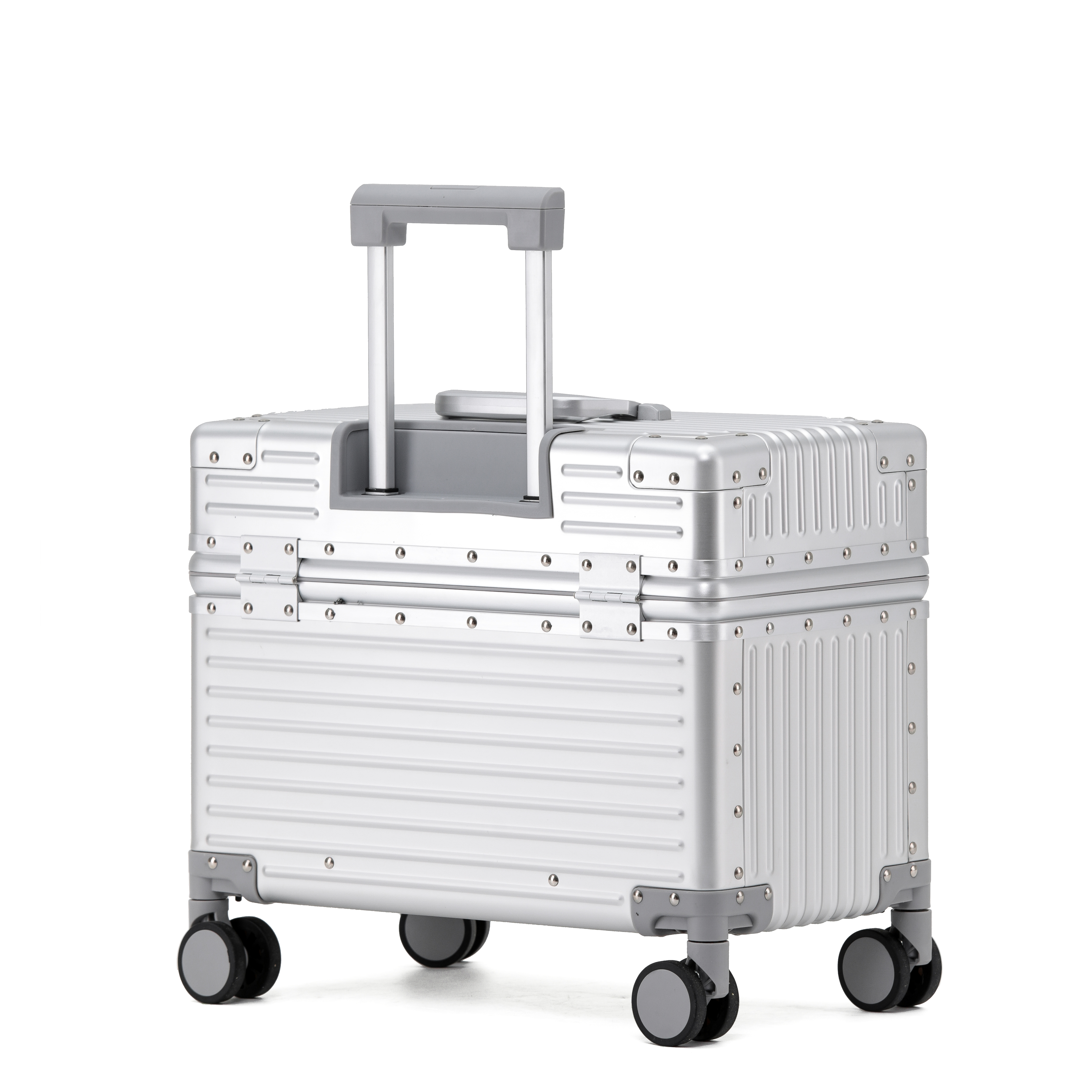 Fashion Matel Magnesium at aluminum trolley travelling luggage maleta multifunctional sa loob ng bulsa