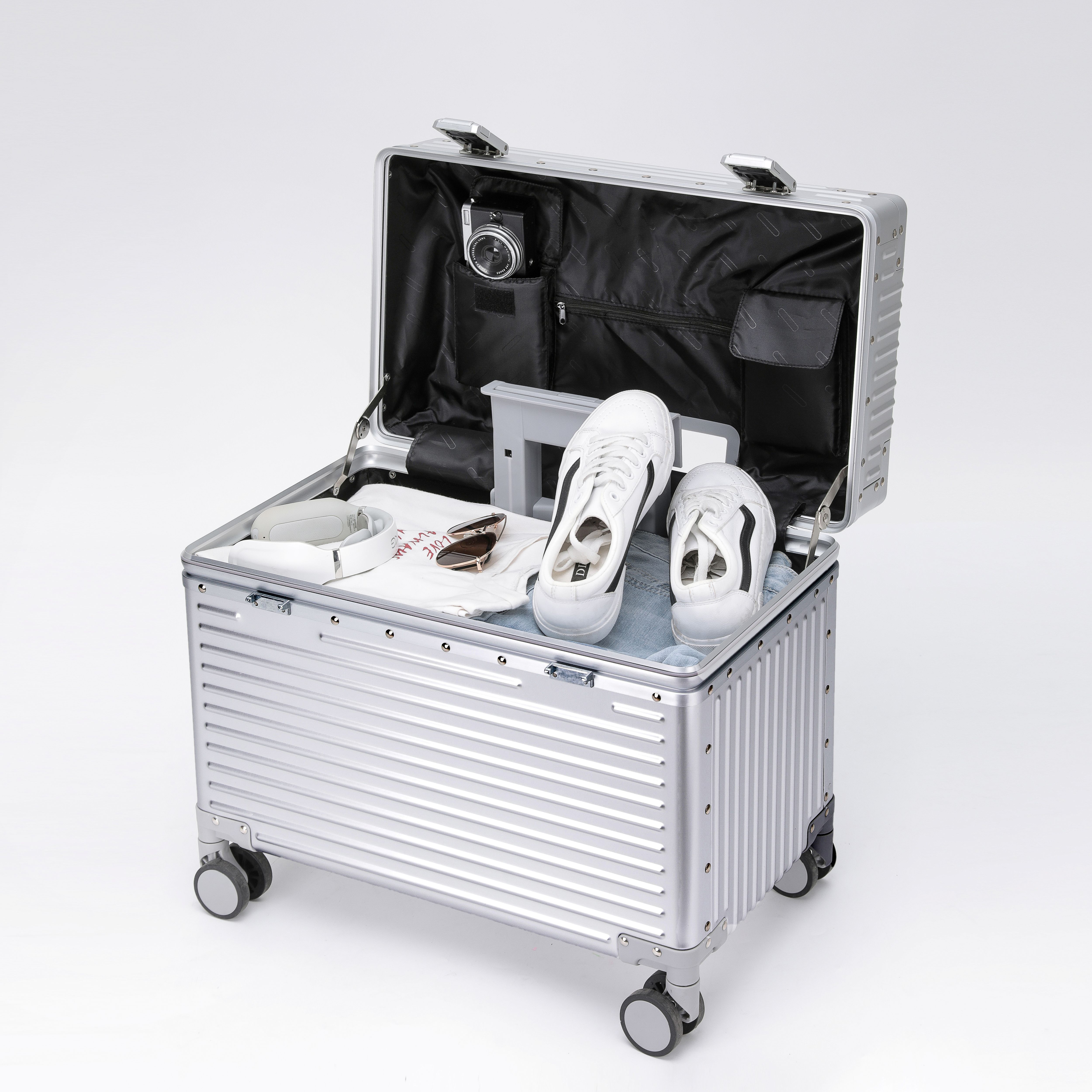 2 pcs magnesium at aluminum trolley luggage set ng maleta